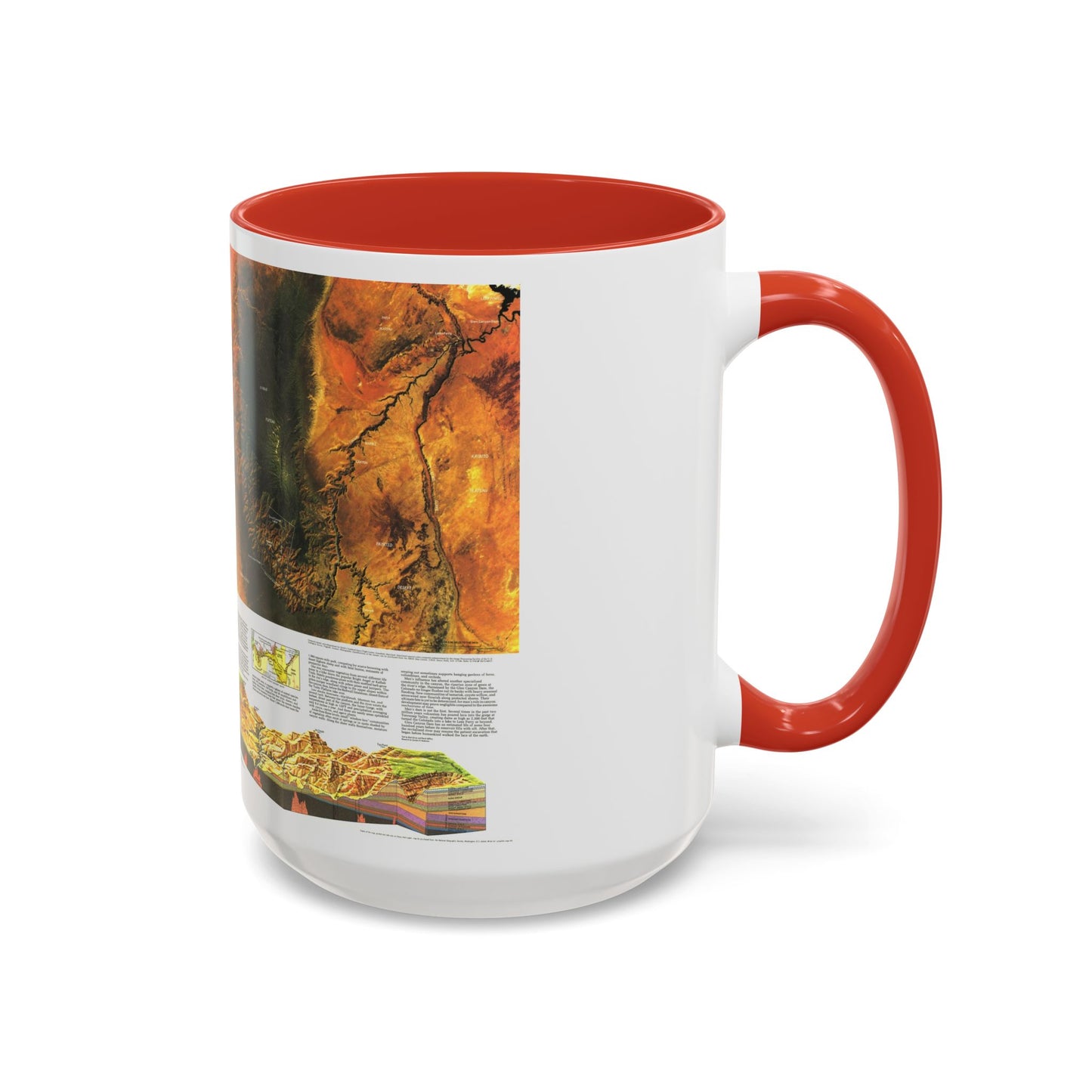 USA - Grand Canyon of the Colorado (1978) (Map) Accent Coffee Mug