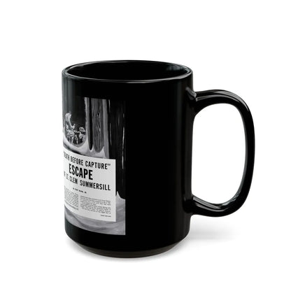 Death Before Capture', Action for Men, May 1960 - Black Coffee Mug-Go Mug Yourself