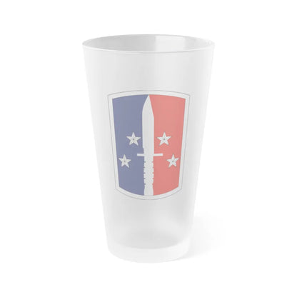 189th Infantry Brigade (U.S. Army) Frosted Pint Glass 16oz-Go Mug Yourself