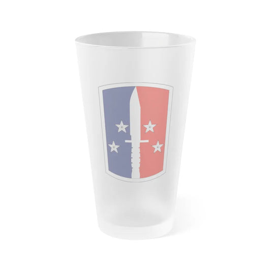 189th Infantry Brigade (U.S. Army) Frosted Pint Glass 16oz-Go Mug Yourself