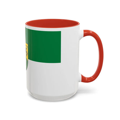 Flag of Erzgebirgskreises Germany - Accent Coffee Mug-Go Mug Yourself