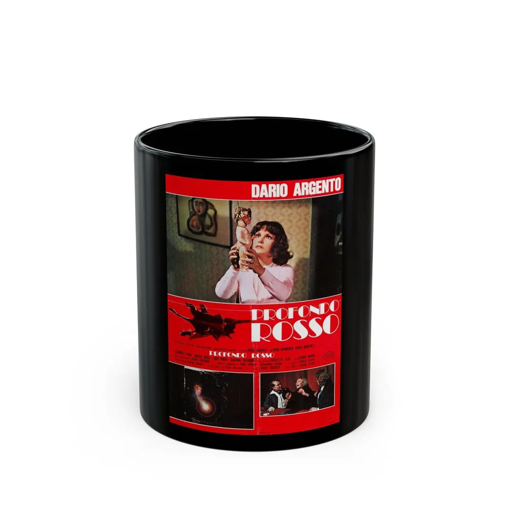 DEEP RED (ITALIAN) 2 1975 Movie Poster - Black Coffee Mug-11oz-Go Mug Yourself