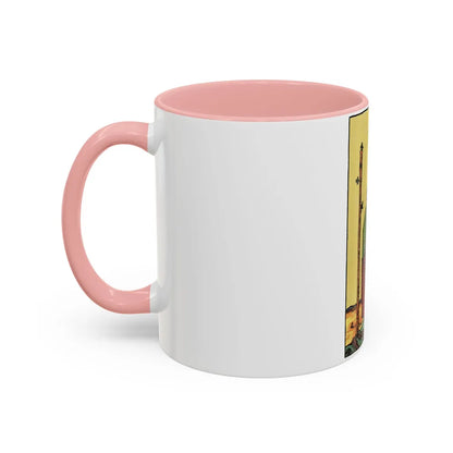 The 3 of Wands (Tarot Card) Accent Coffee Mug-Go Mug Yourself