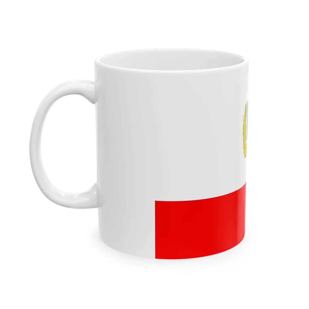 Flag of Saratov Oblast Russia - White Coffee Mug-Go Mug Yourself