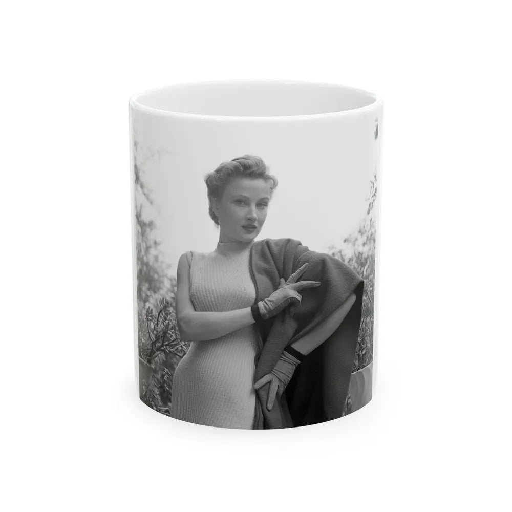 Carol Ohmart #34 (Vintage Female Icon) White Coffee Mug-11oz-Go Mug Yourself