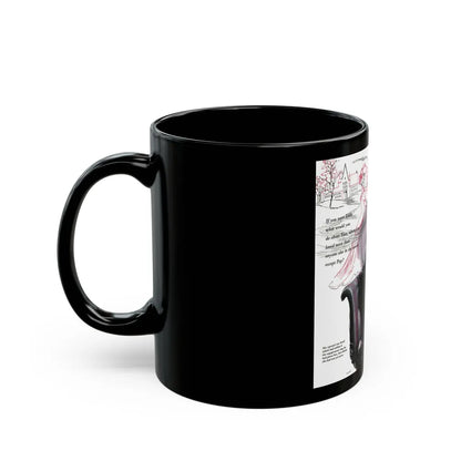 Double Engagement, Woman's Day, January 1947 - Black Coffee Mug-Go Mug Yourself