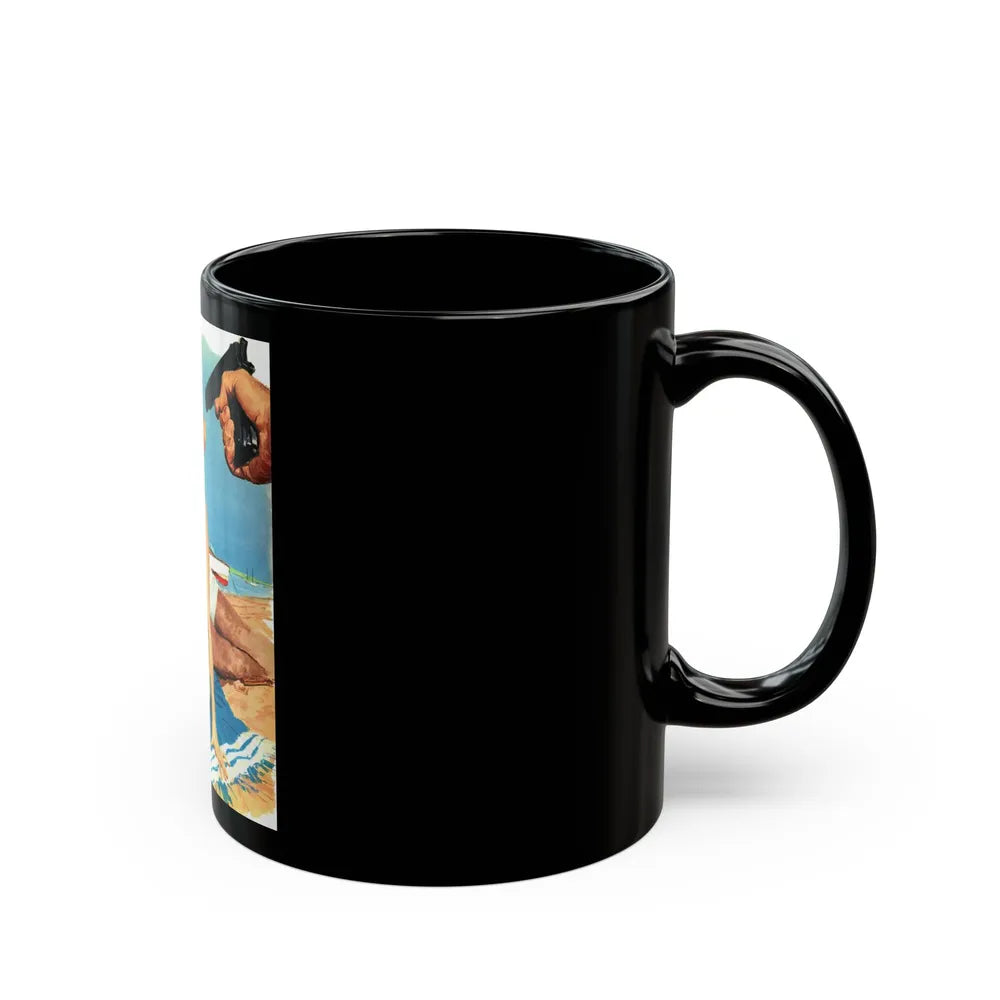 Frankie and Annette tangle with The Mob in Beach Blanket - Black Coffee Mug-Go Mug Yourself