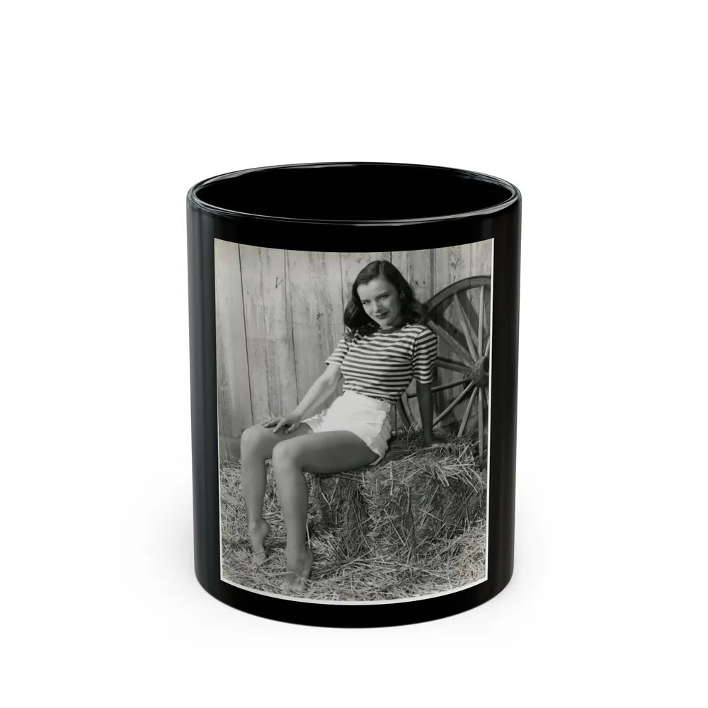 Ella Raines #189 (Vintage Female Icon) Black Coffee Mug-11oz-Go Mug Yourself