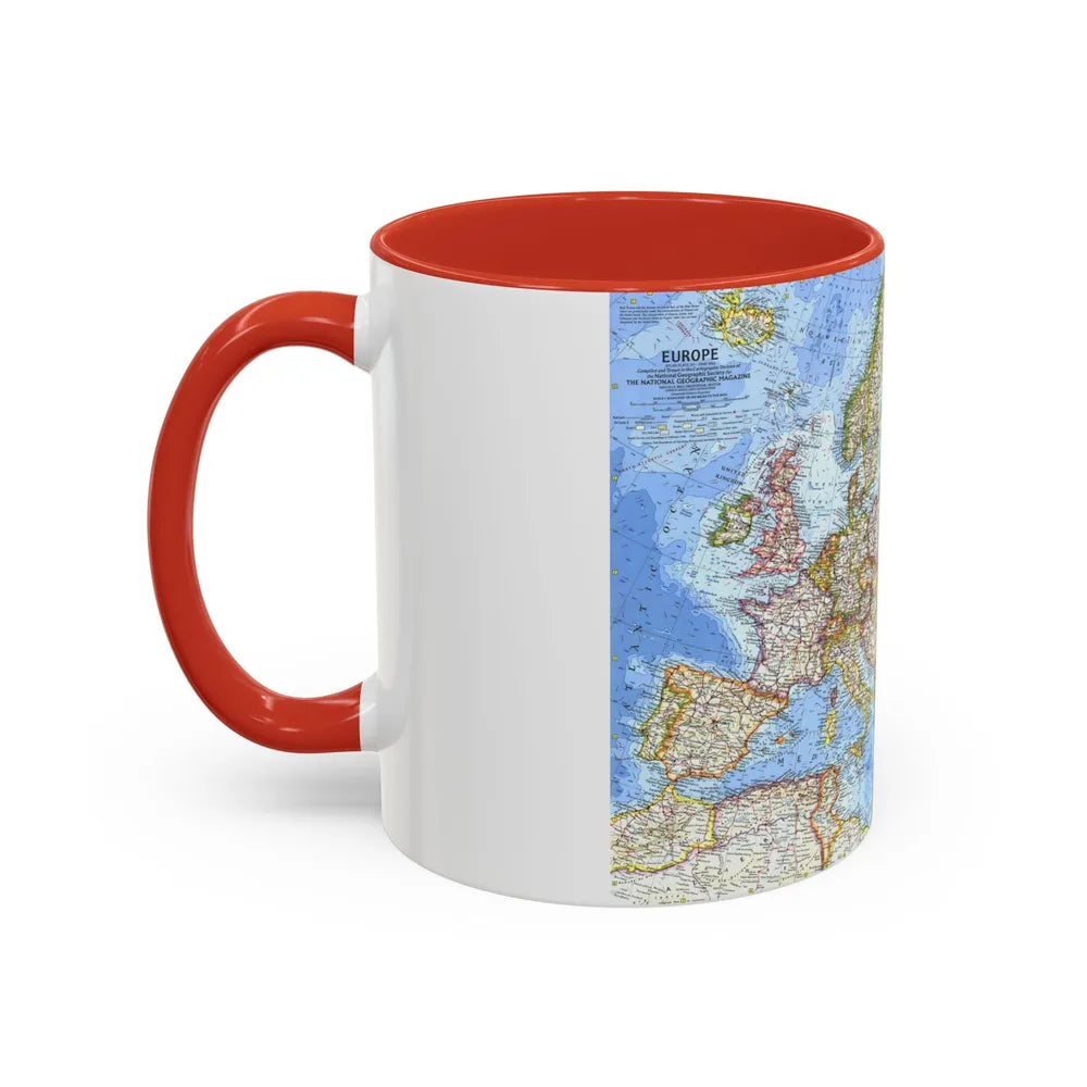 Europe (1962) (Map) Accent Coffee Mug-Go Mug Yourself