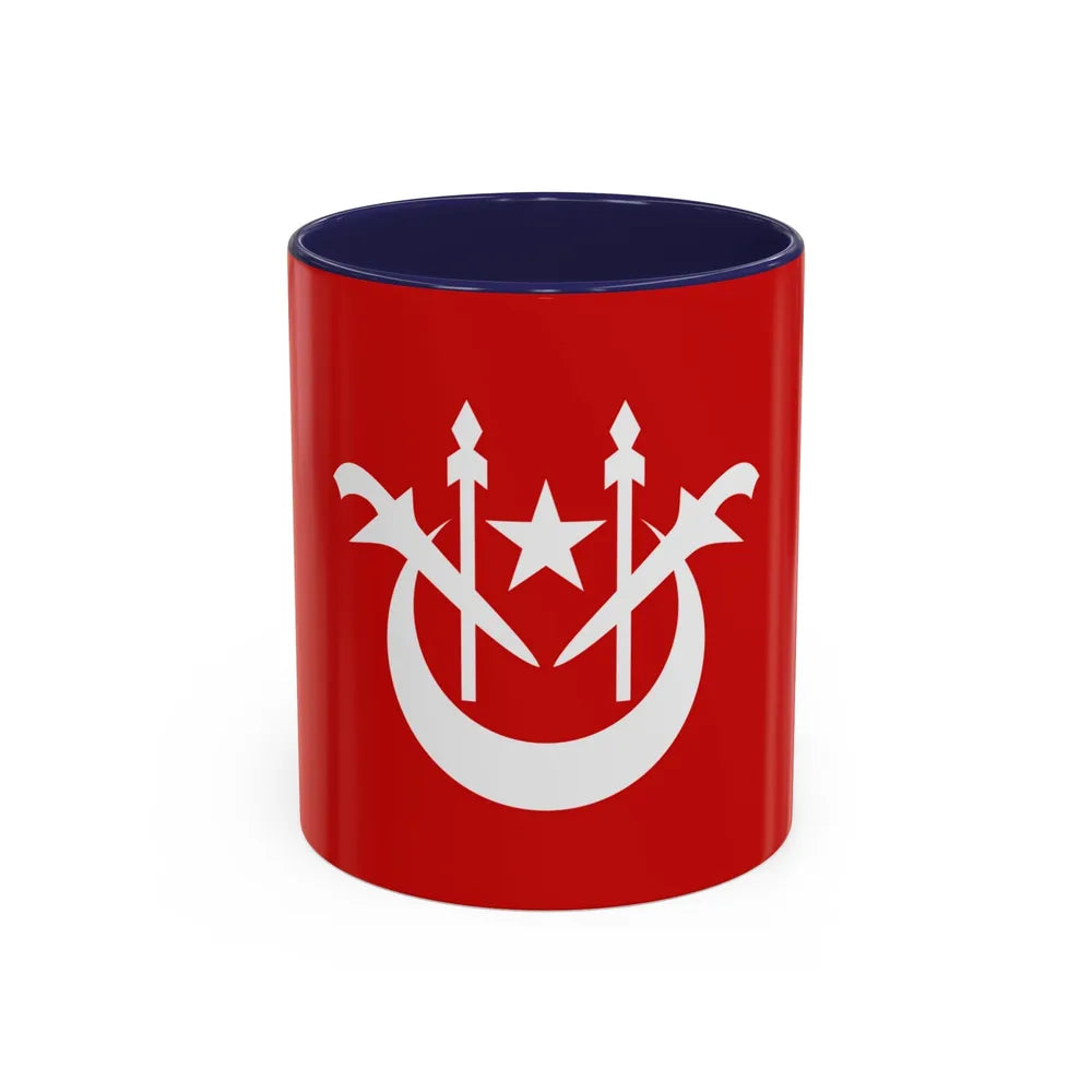 Flag of Kelantan Malaysia - Accent Coffee Mug-11oz-Navy-Go Mug Yourself