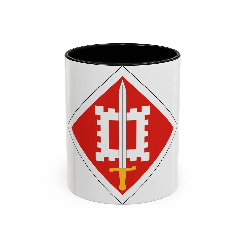 18th Engineer Brigade (U.S. Army) Accent Coffee Mug-11oz-Black-Go Mug Yourself