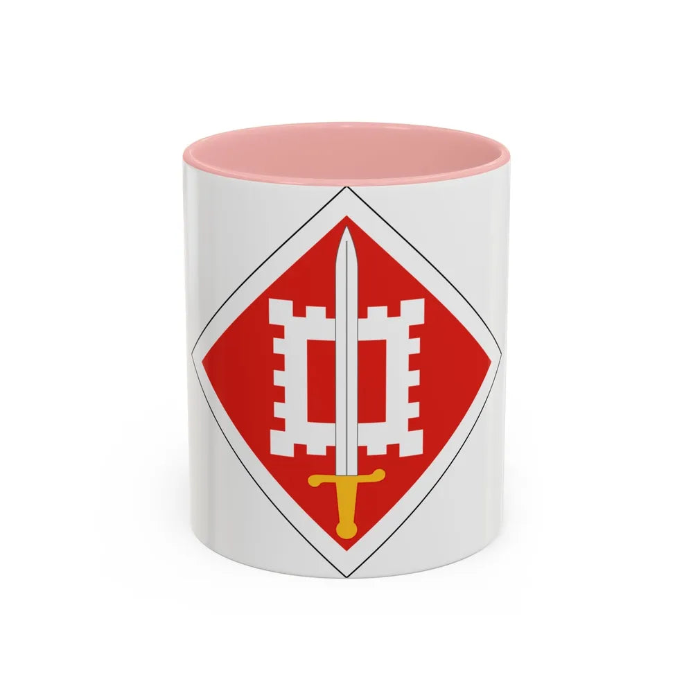 18th Engineer Brigade (U.S. Army) Accent Coffee Mug-11oz-Pink-Go Mug Yourself