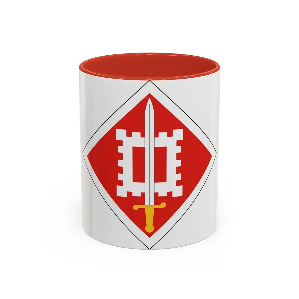 18th Engineer Brigade (U.S. Army) Accent Coffee Mug-11oz-Red-Go Mug Yourself