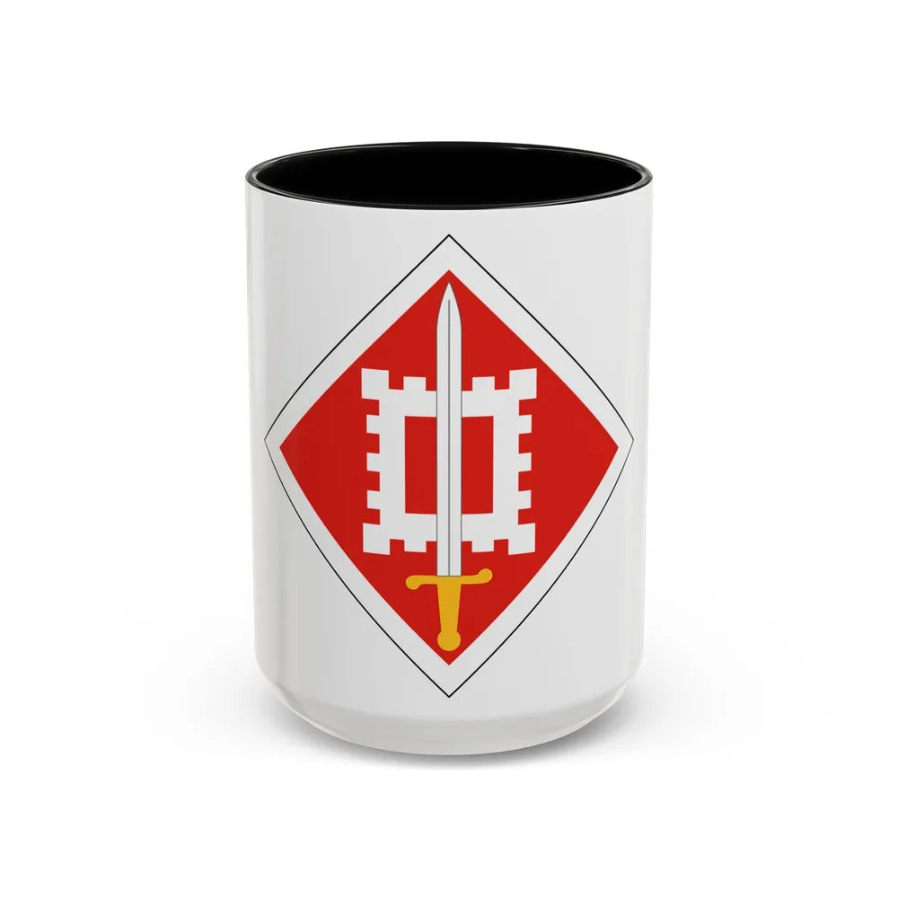 18th Engineer Brigade (U.S. Army) Accent Coffee Mug-15oz-Black-Go Mug Yourself