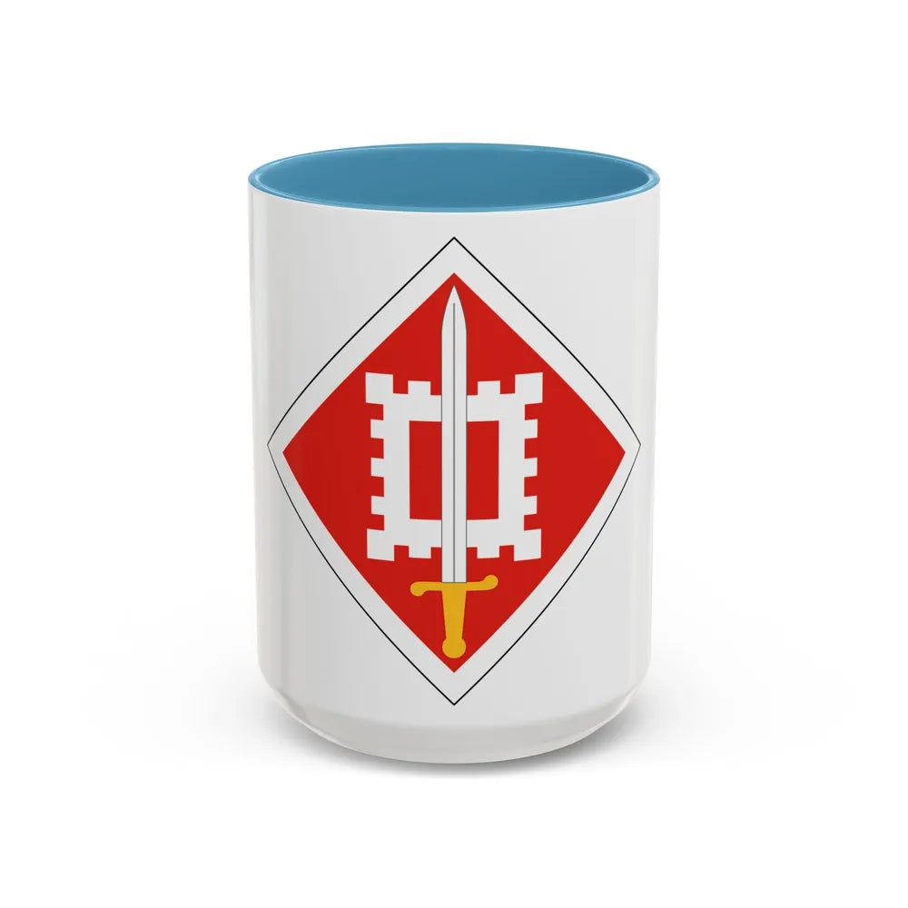 18th Engineer Brigade (U.S. Army) Accent Coffee Mug-15oz-Light Blue-Go Mug Yourself