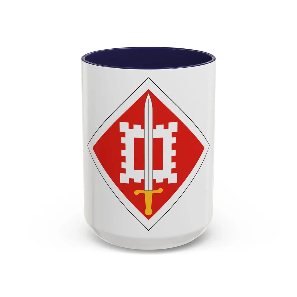 18th Engineer Brigade (U.S. Army) Accent Coffee Mug-15oz-Navy-Go Mug Yourself