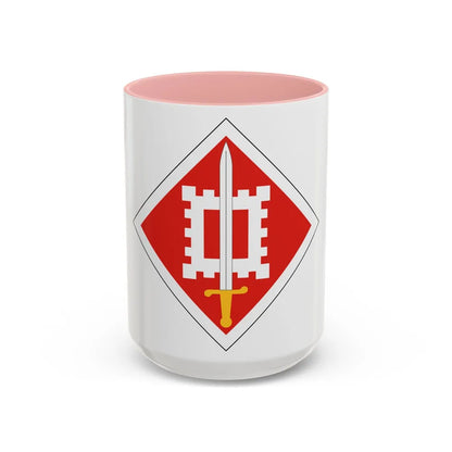 18th Engineer Brigade (U.S. Army) Accent Coffee Mug-15oz-Pink-Go Mug Yourself