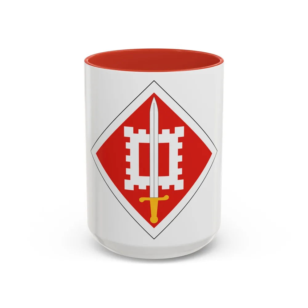 18th Engineer Brigade (U.S. Army) Accent Coffee Mug-15oz-Red-Go Mug Yourself