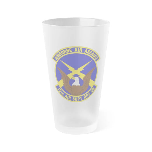 19 Air Support Operations Squadron ACC (U.S. Air Force) Frosted Pint Glass 16oz-Go Mug Yourself