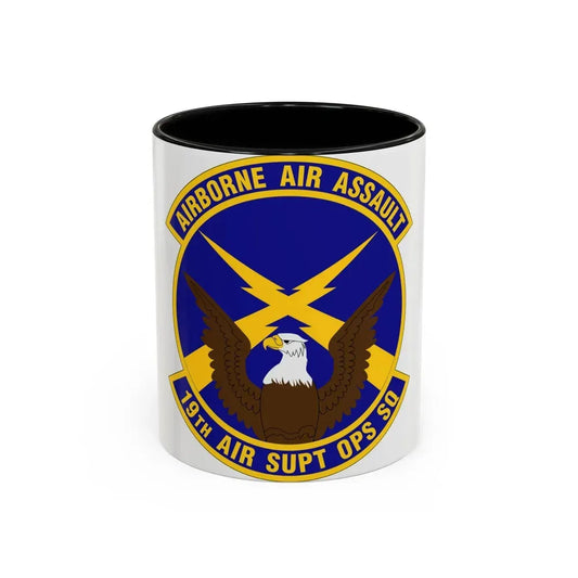 19 Air Support Operations Squadron ACC (U.S. Air Force) Accent Coffee Mug 11oz Black - Go Mug Yourself