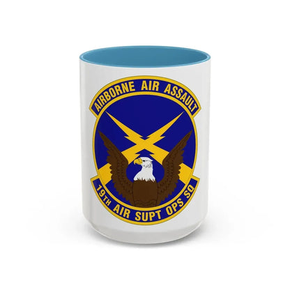 19 Air Support Operations Squadron ACC (U.S. Air Force) Accent Coffee Mug 15oz Light Blue - Go Mug Yourself