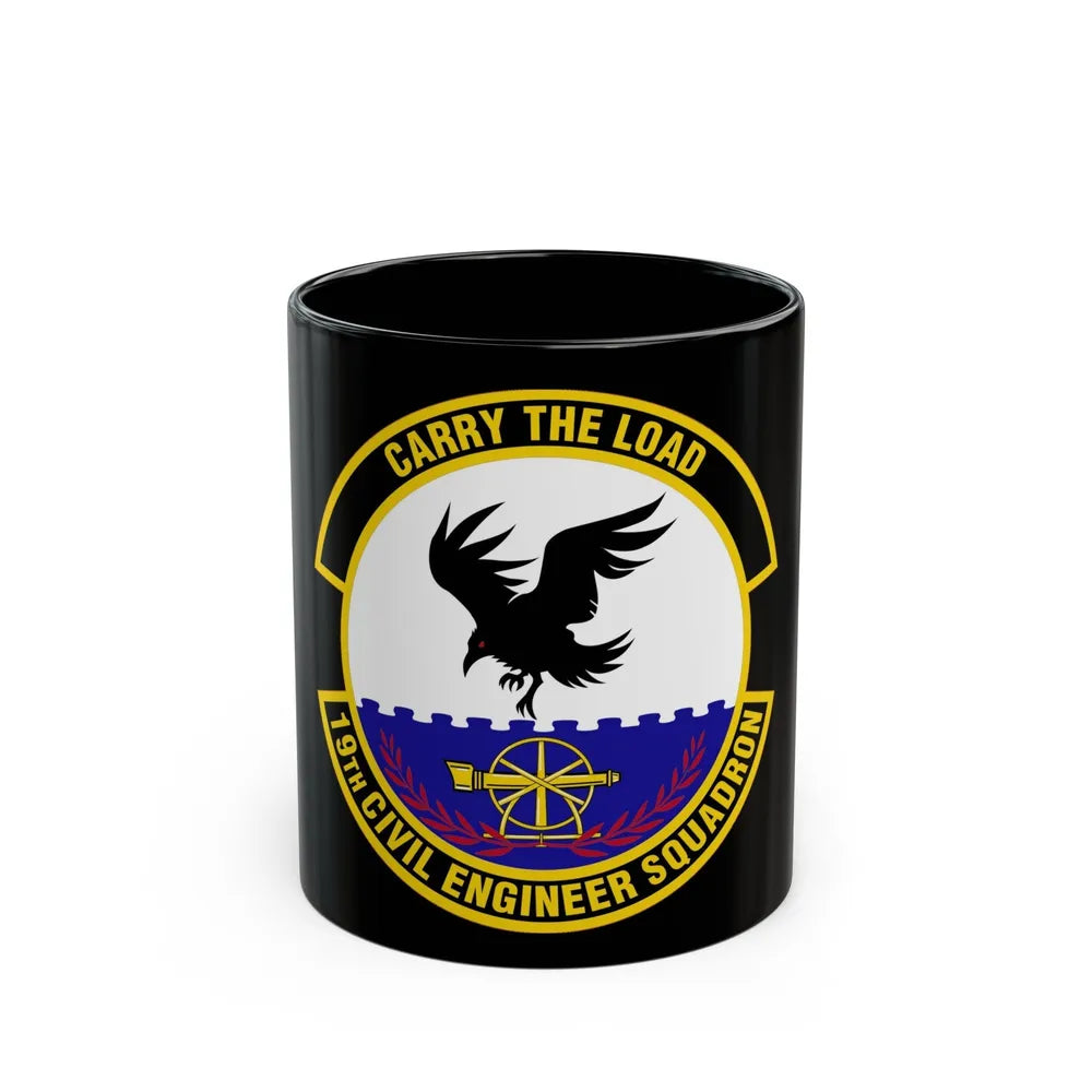 19 Civil Engineer Squadron AMC (U.S. Air Force) Black Coffee Mug-11oz-Go Mug Yourself