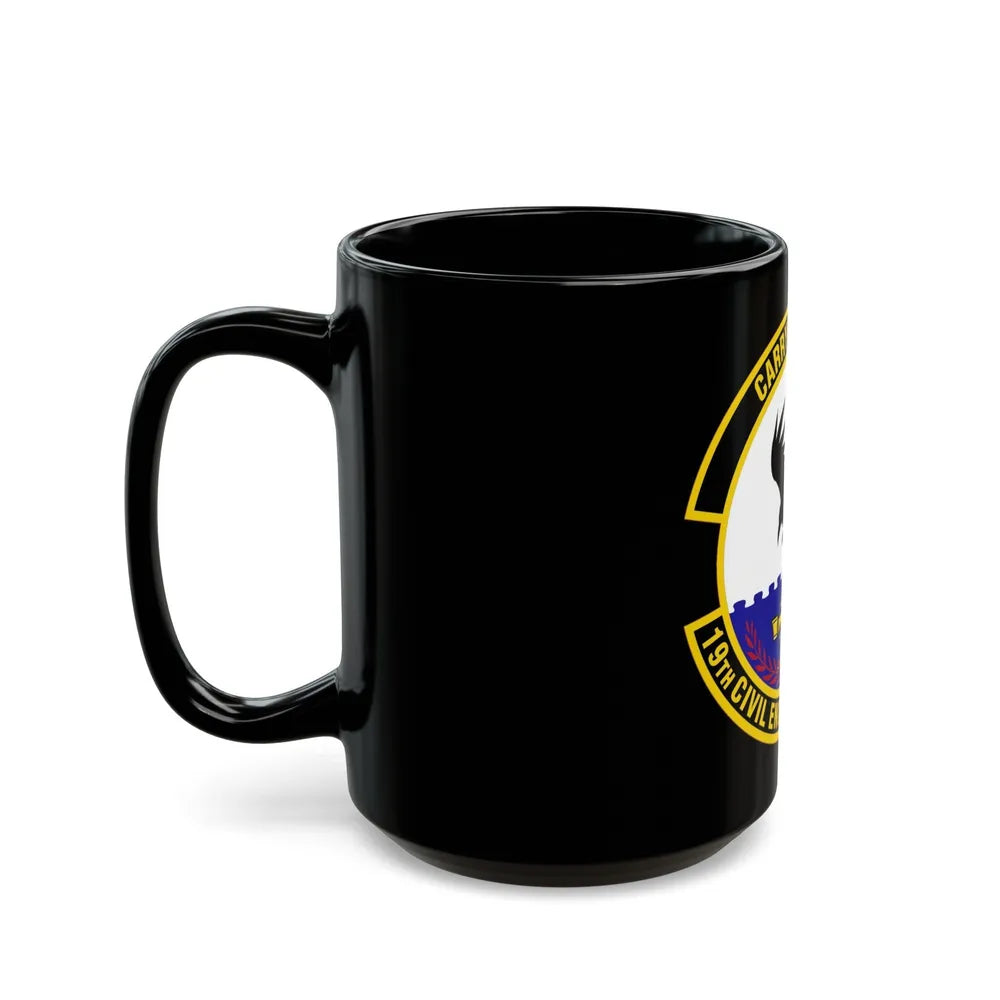 19 Civil Engineer Squadron AMC (U.S. Air Force) Black Coffee Mug-Go Mug Yourself