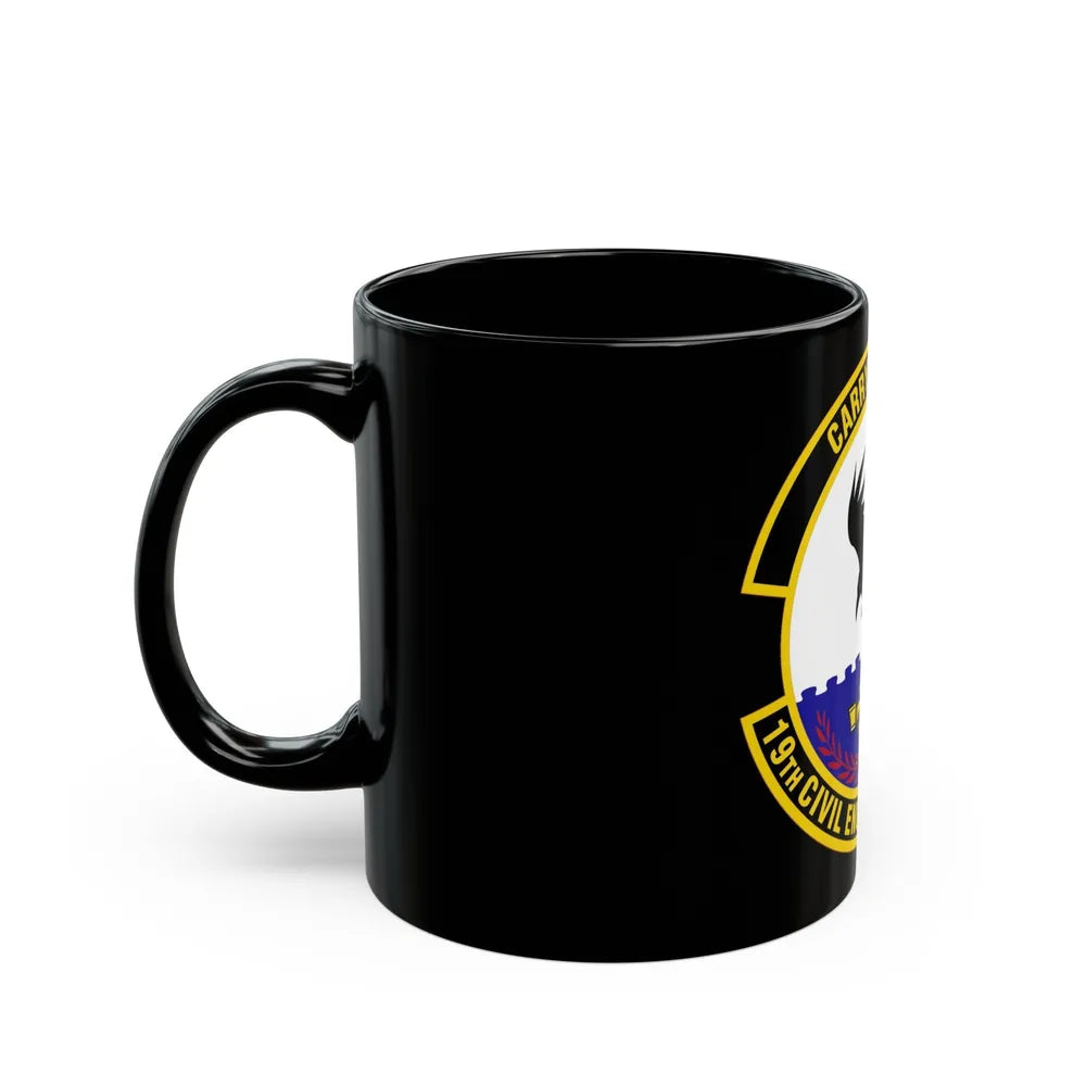 19 Civil Engineer Squadron AMC (U.S. Air Force) Black Coffee Mug-Go Mug Yourself