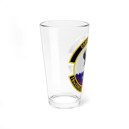 19 Civil Engineer Squadron AMC (U.S. Air Force) Pint Glass 16oz-Go Mug Yourself