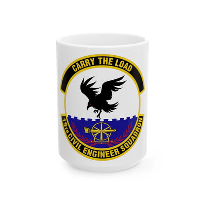 19 Civil Engineer Squadron AMC (U.S. Air Force) White Coffee Mug-15oz-Go Mug Yourself