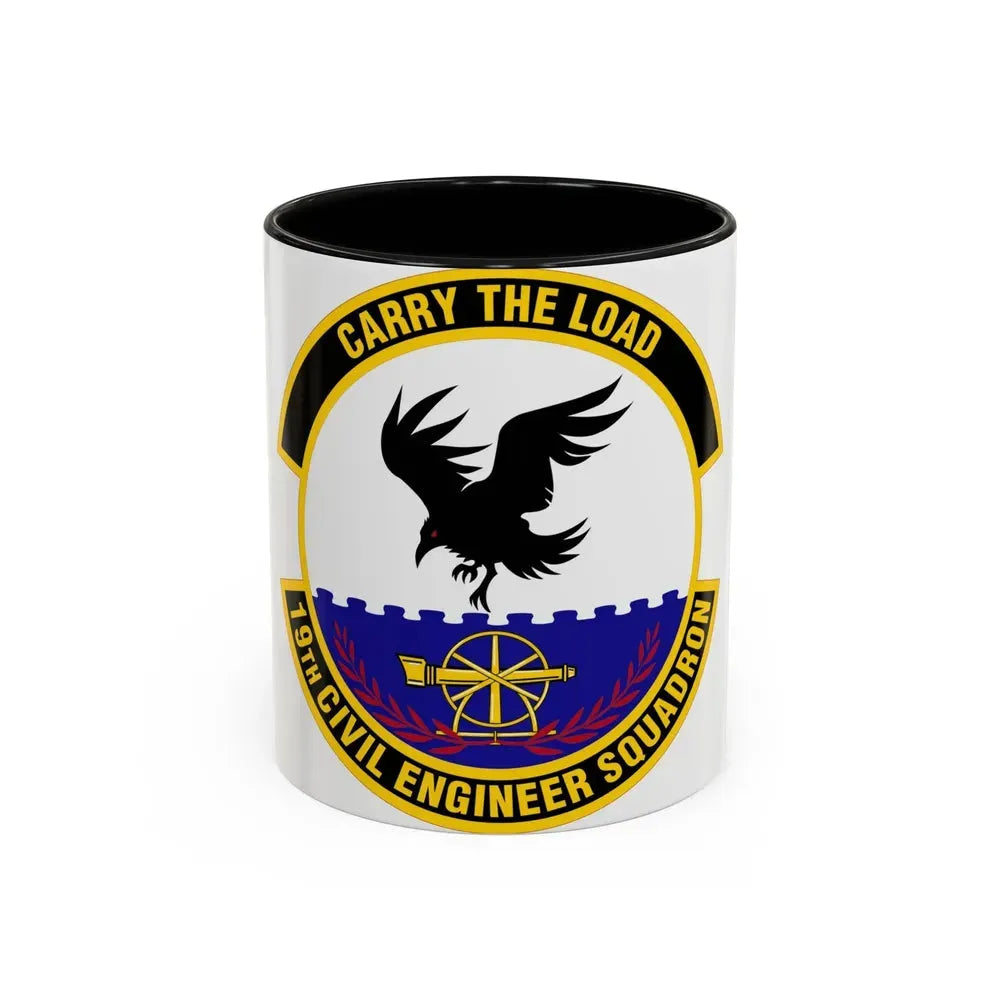 19 Civil Engineer Squadron AMC (U.S. Air Force) Accent Coffee Mug 11oz Black - Go Mug Yourself