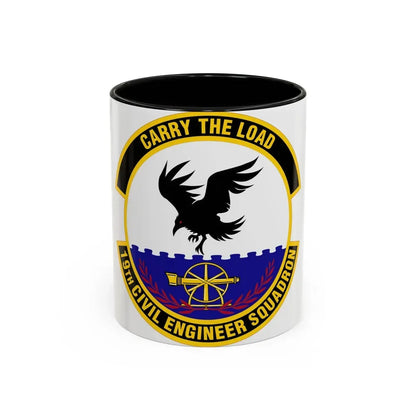19 Civil Engineer Squadron AMC (U.S. Air Force) Accent Coffee Mug 11oz Black - Go Mug Yourself