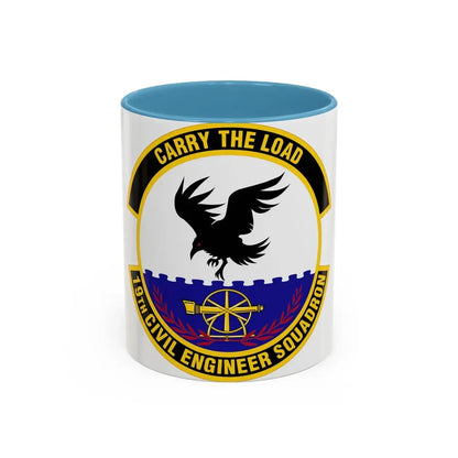 19 Civil Engineer Squadron AMC (U.S. Air Force) Accent Coffee Mug 11oz Light Blue - Go Mug Yourself