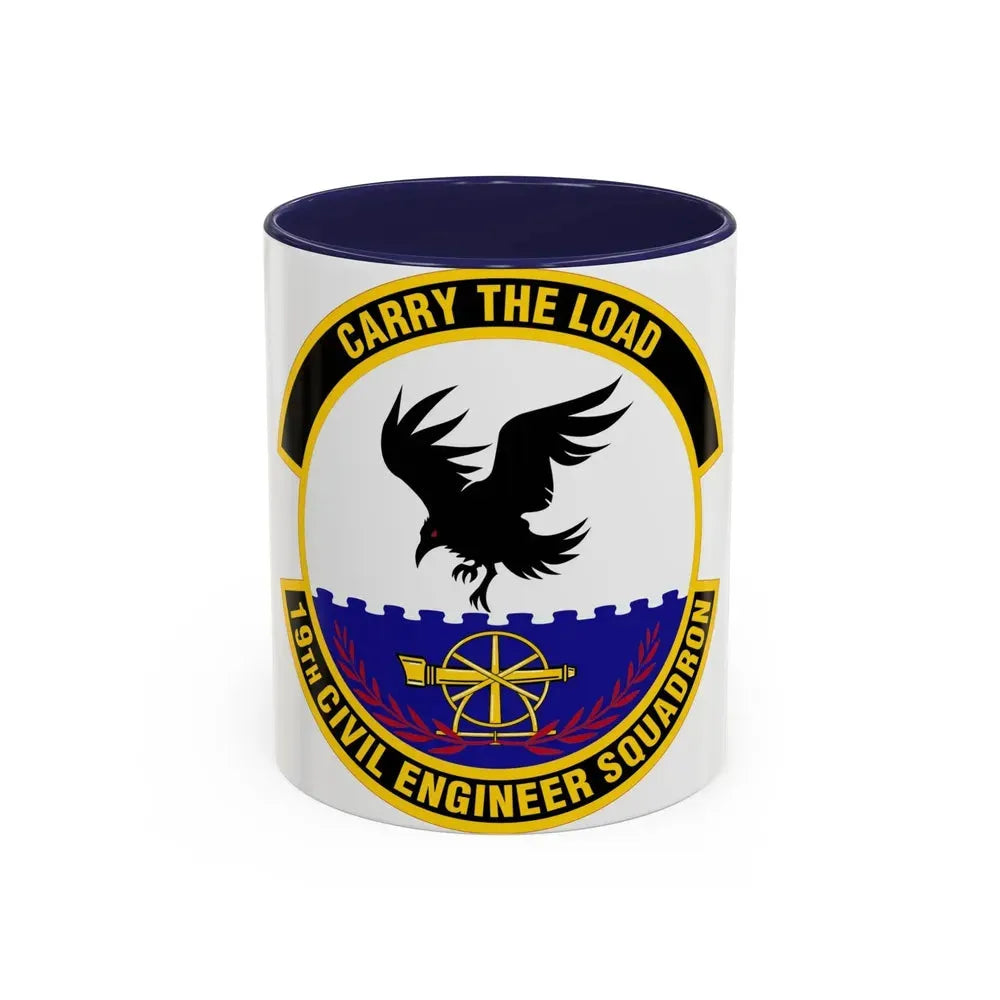 19 Civil Engineer Squadron AMC (U.S. Air Force) Accent Coffee Mug 11oz Navy - Go Mug Yourself