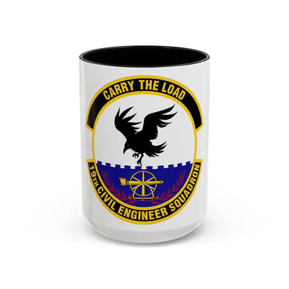19 Civil Engineer Squadron AMC (U.S. Air Force) Accent Coffee Mug 15oz Black - Go Mug Yourself