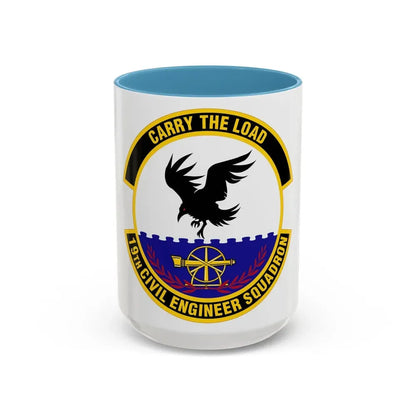 19 Civil Engineer Squadron AMC (U.S. Air Force) Accent Coffee Mug 15oz Light Blue - Go Mug Yourself