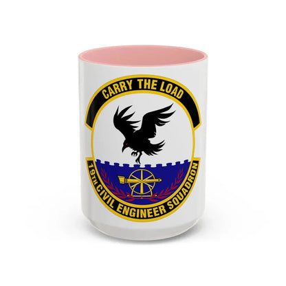 19 Civil Engineer Squadron AMC (U.S. Air Force) Accent Coffee Mug 15oz Pink - Go Mug Yourself