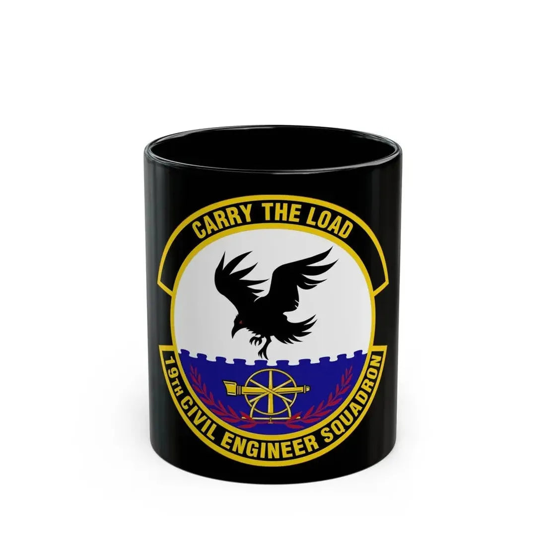19 Civil Engineer Squadron AMC (U.S. Air Force) Black Coffee Mug 11oz - Go Mug Yourself