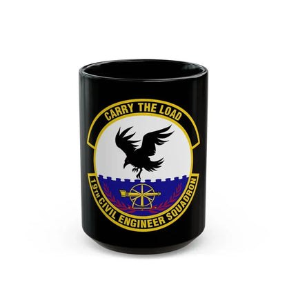 19 Civil Engineer Squadron AMC (U.S. Air Force) Black Coffee Mug 15oz - Go Mug Yourself