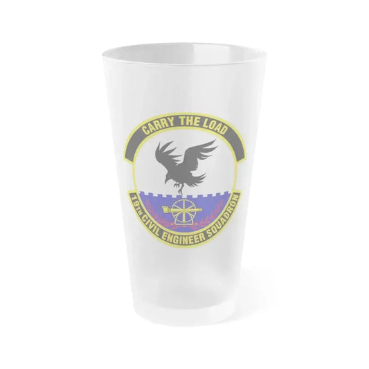 19 Civil Engineer Squadron AMC (U.S. Air Force) Frosted Pint Glass 16oz 16oz Frosted - Go Mug Yourself