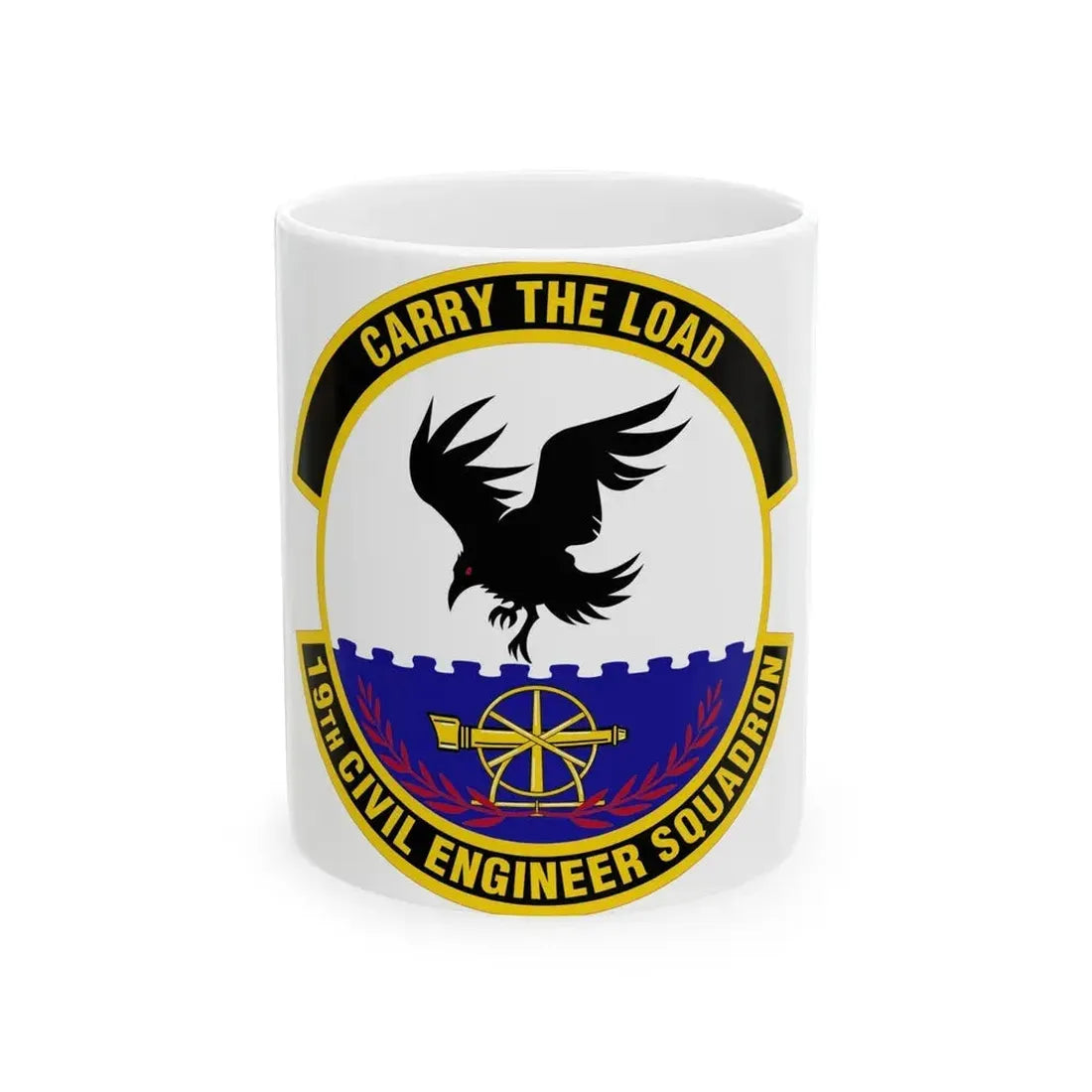 19 Civil Engineer Squadron AMC (U.S. Air Force) White Coffee Mug 11oz - Go Mug Yourself
