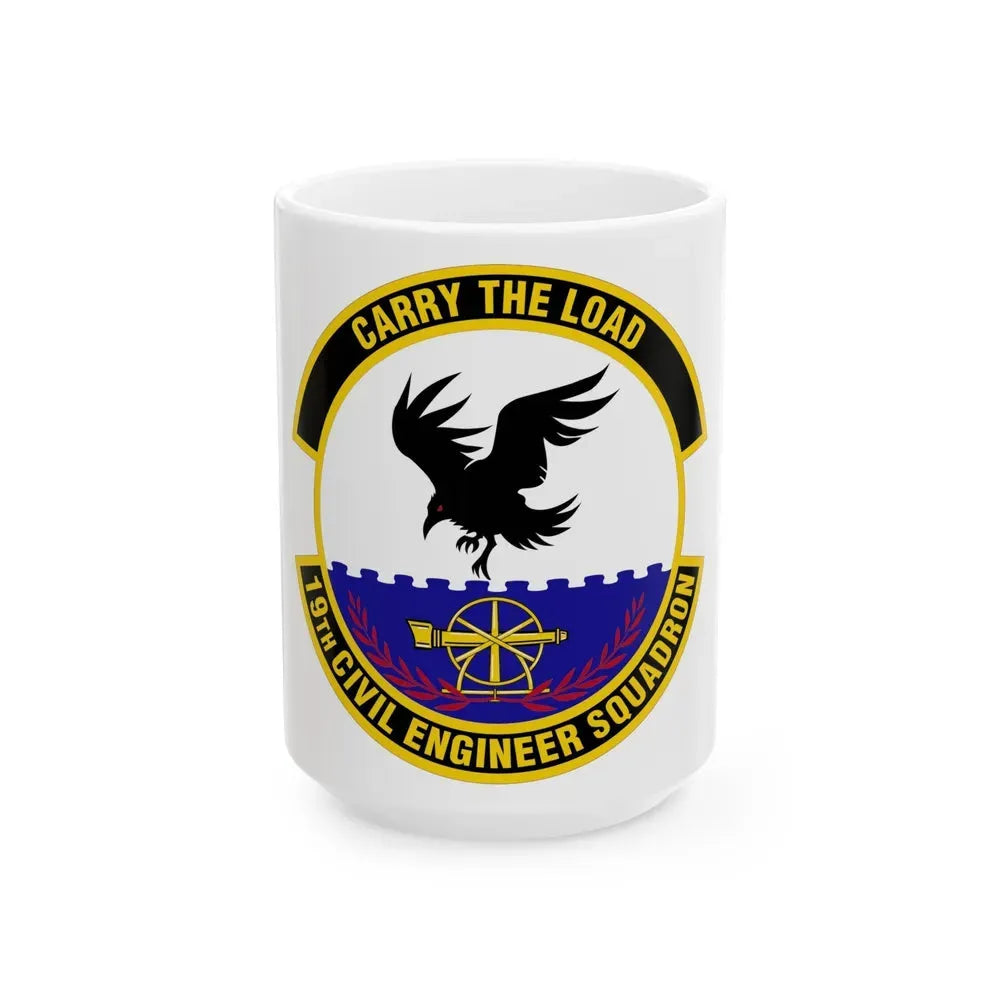 19 Civil Engineer Squadron AMC (U.S. Air Force) White Coffee Mug 15oz - Go Mug Yourself