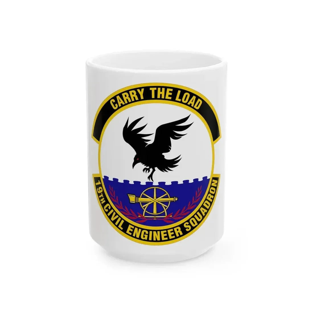 19 Civil Engineer Squadron AMC (U.S. Air Force) White Coffee Mug 15oz - Go Mug Yourself