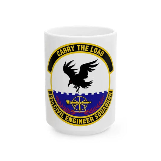 19 Civil Engineer Squadron AMC (U.S. Air Force) White Coffee Mug 15oz - Go Mug Yourself