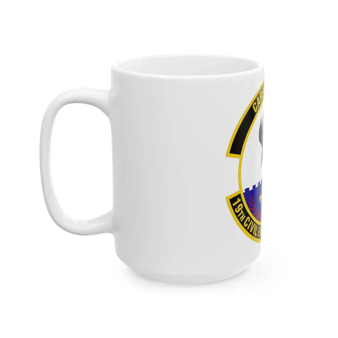 19 Civil Engineer Squadron AMC (U.S. Air Force) White Coffee Mug - Go Mug Yourself