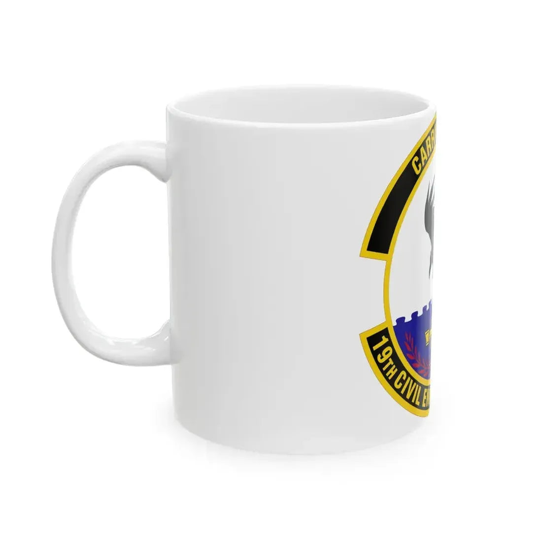 19 Civil Engineer Squadron AMC (U.S. Air Force) White Coffee Mug - Go Mug Yourself