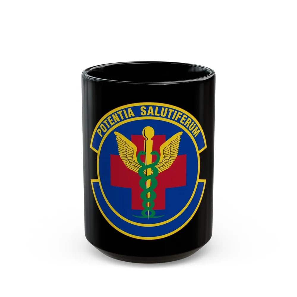 19 Healthcare Operations Squadron AMC (U.S. Air Force) Black Coffee Mug-15oz-Go Mug Yourself