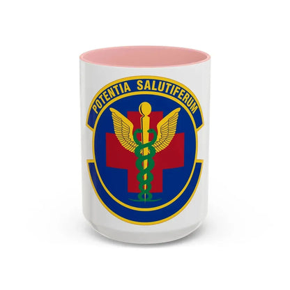 19 Healthcare Operations Squadron AMC (U.S. Air Force) Accent Coffee Mug 15oz Pink - Go Mug Yourself