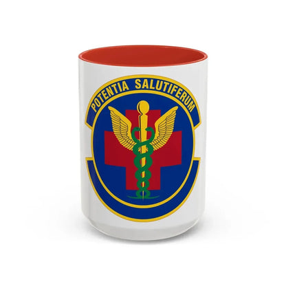 19 Healthcare Operations Squadron AMC (U.S. Air Force) Accent Coffee Mug 15oz Red - Go Mug Yourself