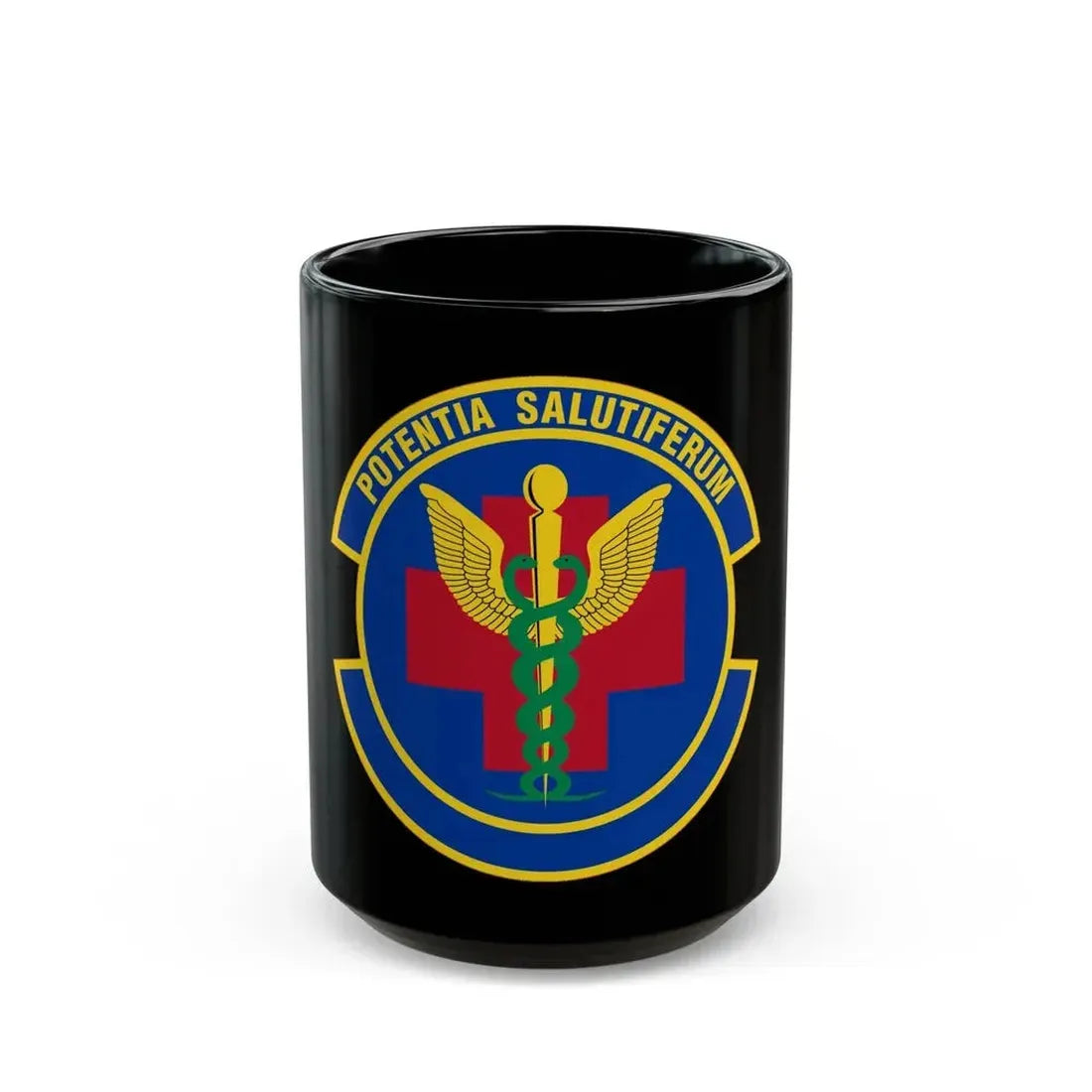 19 Healthcare Operations Squadron AMC (U.S. Air Force) Black Coffee Mug 15oz - Go Mug Yourself